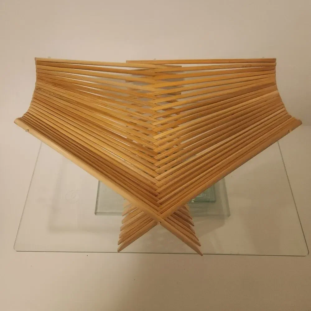 Wooden Bamboo Folding Basket 10x5